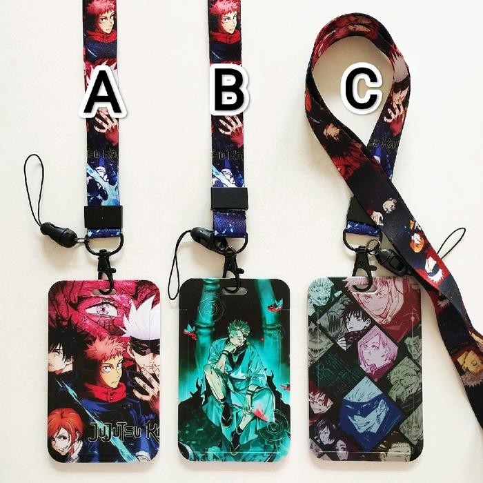 

Jujutsu Kaisen ID Card Holder Lanyard 1 Itadori Sukuna Fushiguro Gojou Nobara Name Tag Gantungan