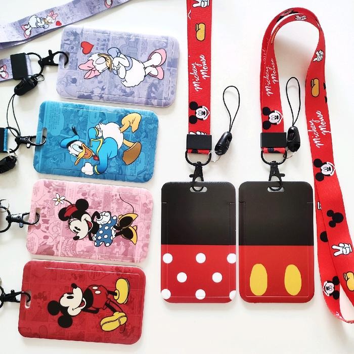 

ID Card Holder Name Tag Lanyard Kalung Wadah Kartu Identitas Cute Disney Lucu Donald Daisy Duck