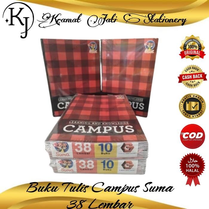 

Buku Tulis Panjang/Buku Tulis Besar Campus Suma 38 Lembar Isi 10 Buku (1 Pack)