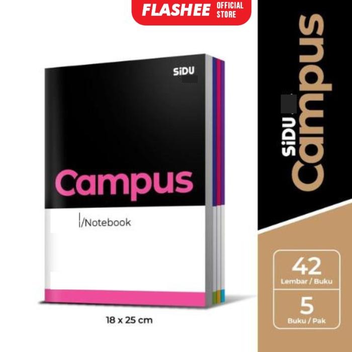 

Flashee Buku Tulis Sidu Campus 42 Lembar Book Sidu Campus Campus Korea 1 Pack Isi 5 Buku