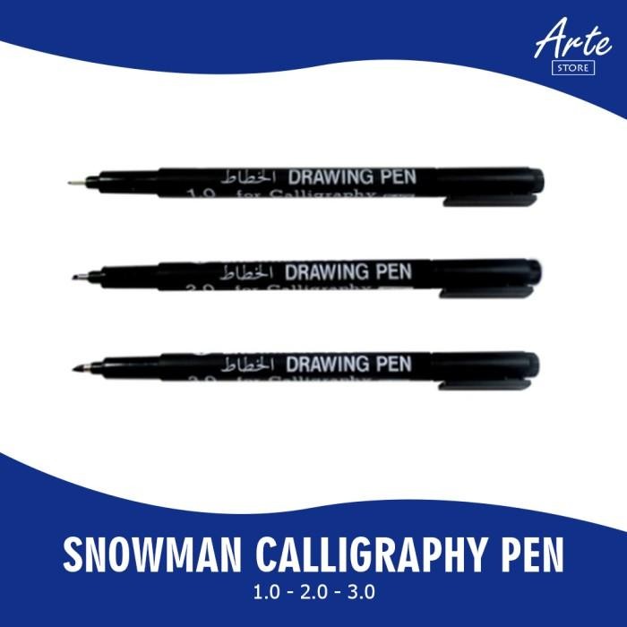 

Pena Kaligrafi Snowman Calligraphy Pen Set isi 3 pcs