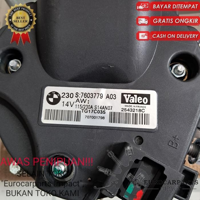 Mantab Dinamo Alternator 220A Bmw F07 Gt X6 E71 E72 F01 F02 F03 F04 F10 550I Genuine Generator Bmw