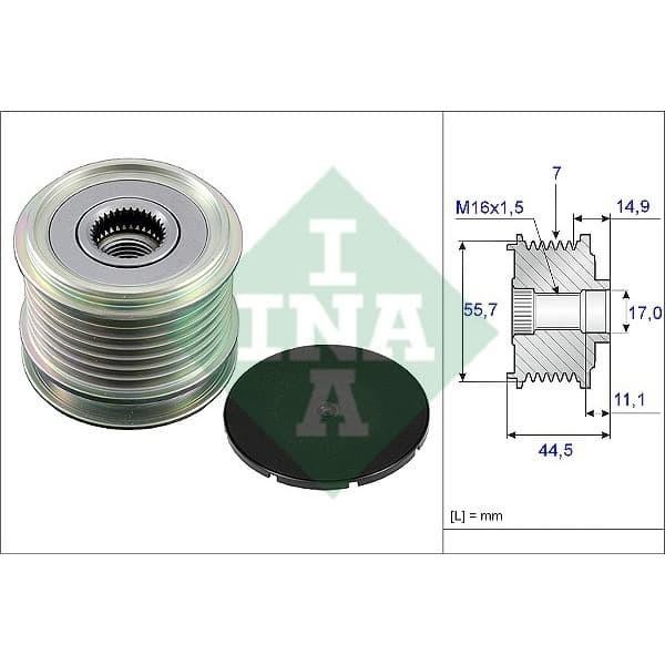 Paling Berkualitas Pulley Alternator Mercy M271 W203 W211 Alternator Freewheel Clutch Ina