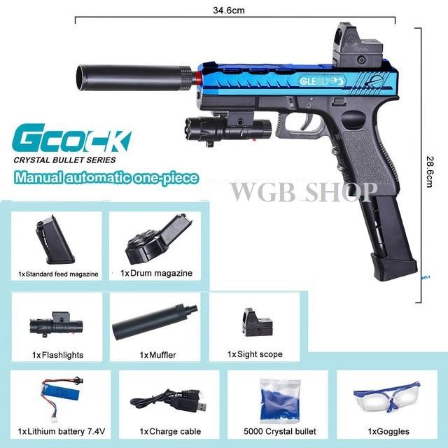 WATER GEL BLASTER GLOK AUTOMATIC BLOWBACK WGG TOYS KODE 1272