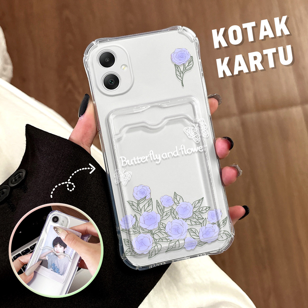 Casing Hp Untuk Compitable With Samsung Galaxy A05 Tempat Kartu Cassing Anti Jatuh Card Holder Softc