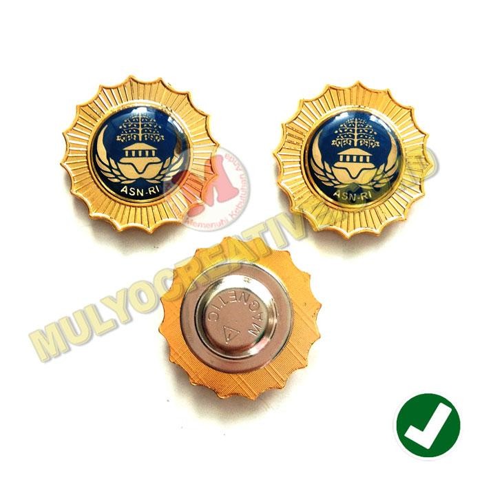 

Pin ASN Korpri Golongan III - Lencana Magnet ASN RI Warna Biru PREMIUM