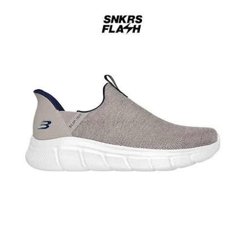 SKECHERS SPORT BOBS B FLEX TAUPE Sepatu Casual Pria