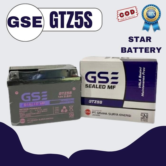 Aki Motor Honda Cs1 125 Gtz5S Gs Accu Kering Mf Motorcycle