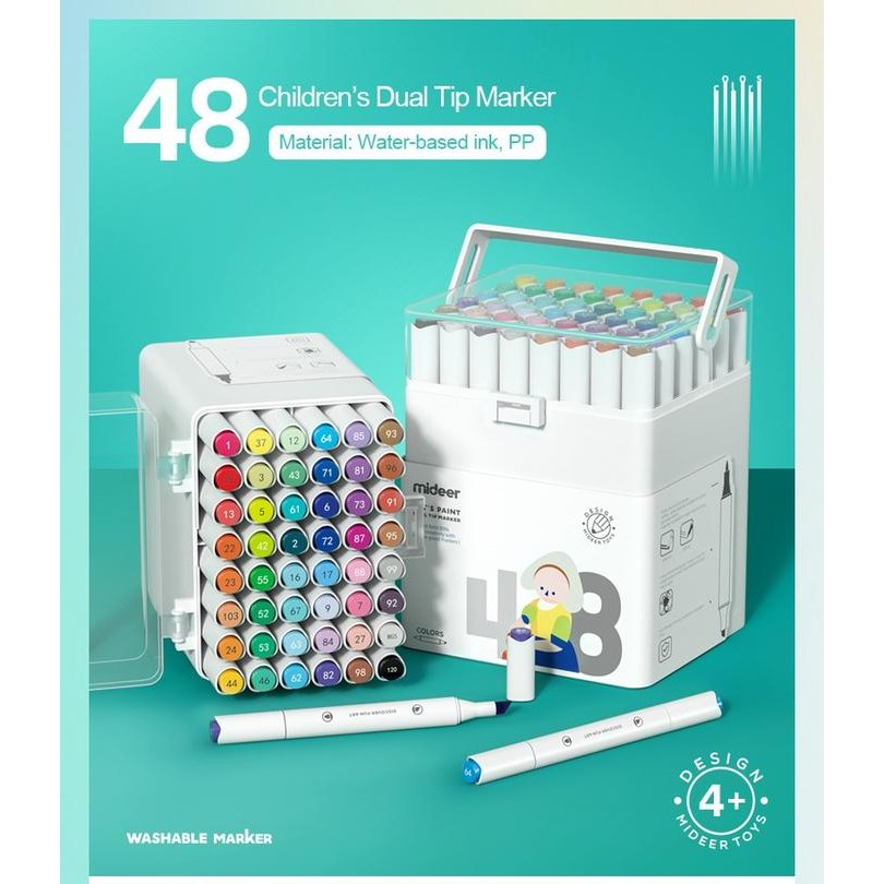 

Mideer Dual Tip Marker Washable Marker Spidol Anak