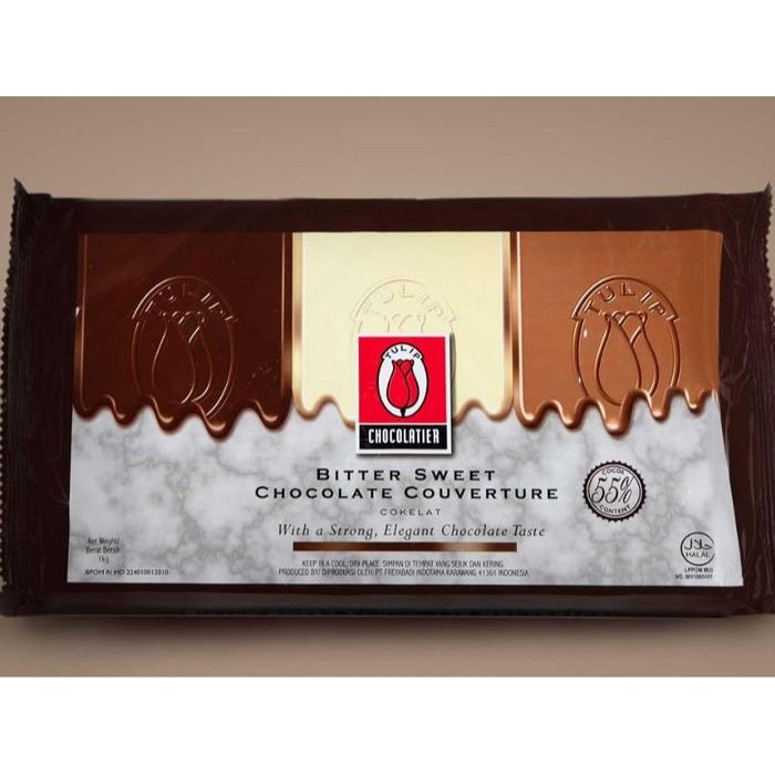 

NEW! TULIP BITTERSWEET COUVERTURE CHOCOLATE 1KG - GOSEND GRAB