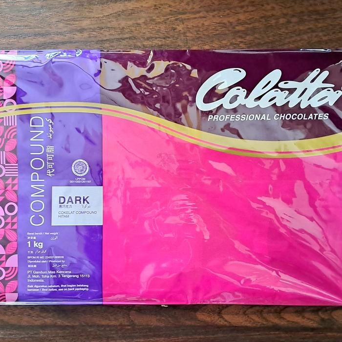 

NEW! COLATTA DARK CHOCOLATE COMPOUND 1 KG / COKELAT BATANG COLATTA