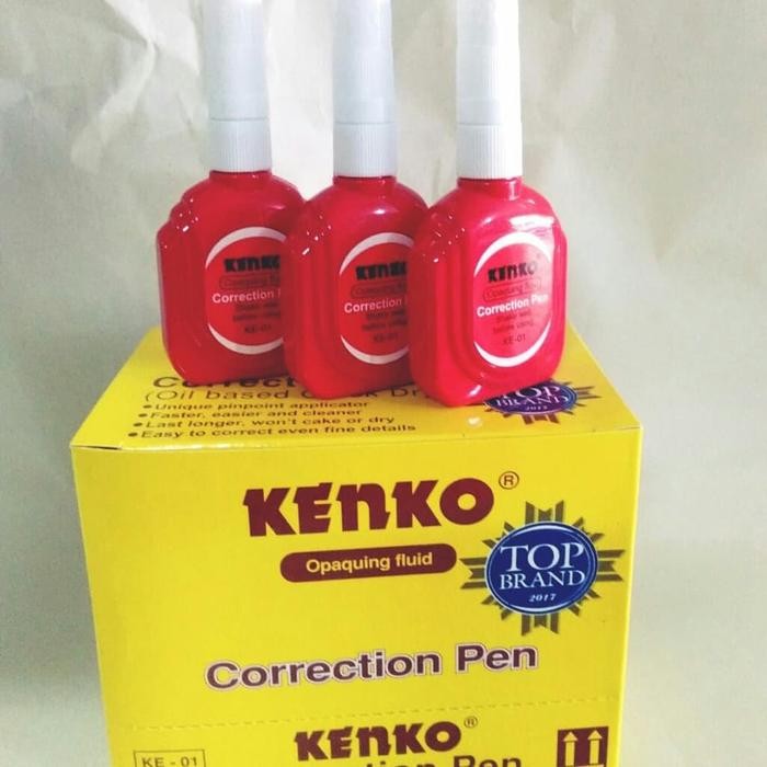 

Kenko Pensil Koreksi Ke-01 Tip Ex Botol Merah - Aplikator Pinpoint, Tahan Lama, Mudah Mengcorak