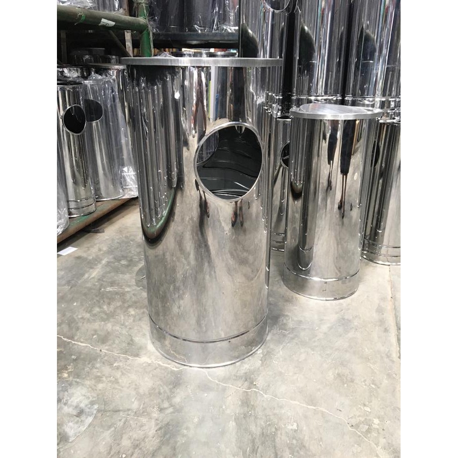 Tempat Sampah Stainless Steel Asbak Besar Murah