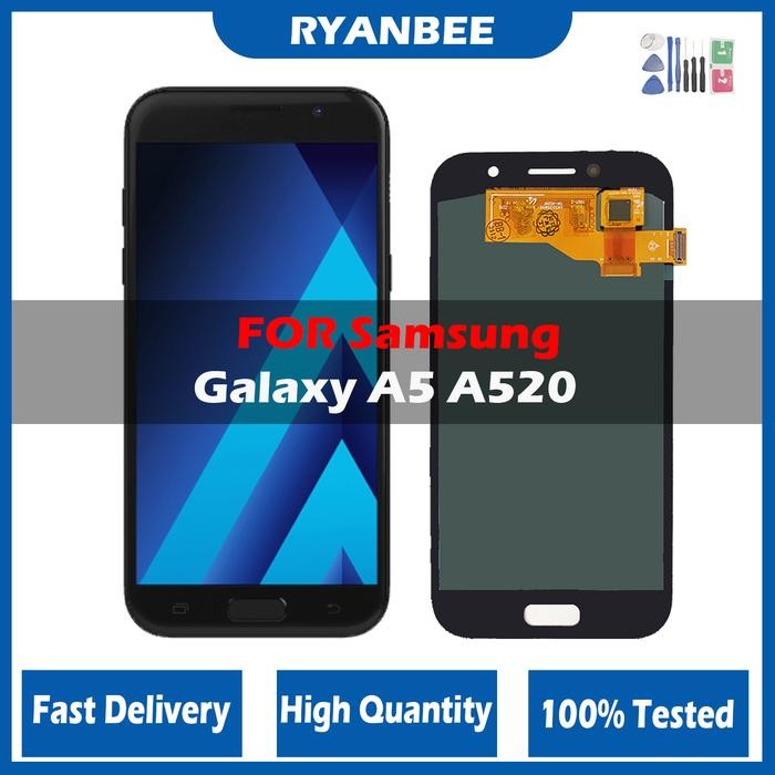 Super AMOLED A520 Display Screen for Samsung Galaxy A5 2017 A520 A520F A520F/DS Lcd Display Touch Sc