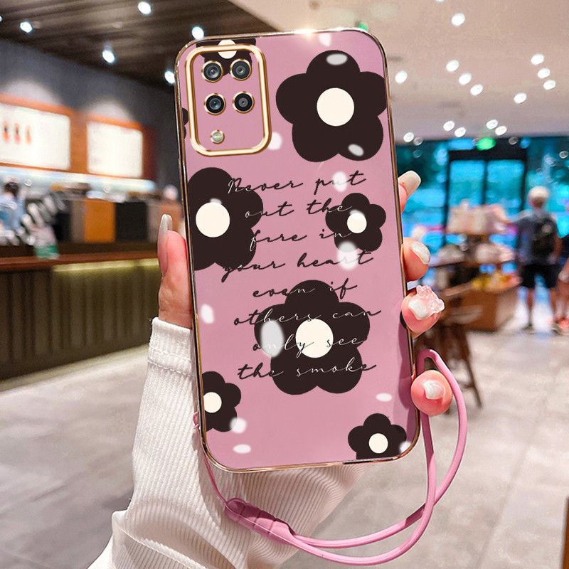 Casing Hp Untuk Samsung Galaxy A12 4G A12 5G F12 M12 Case Casing Bunga Graffiti HP Cesing Silikon So