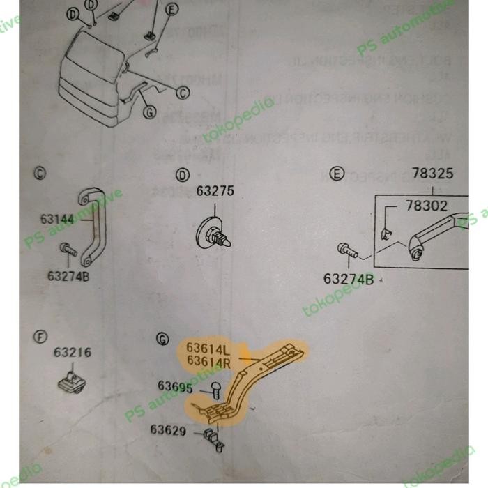 List Spakbor Scuff Plate Mitsubishi Canter Lh/Rh Mk405205/6 Original