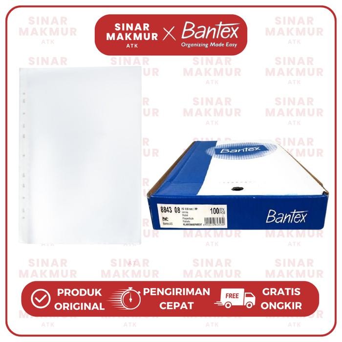 

Pp Pocket Sleeves/Sheet Protector Clear 8843 08 Folio Bantex (Pak)