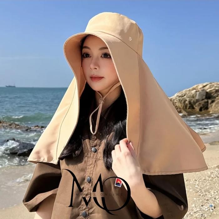 Topi Pantai Topi Wanita Model Jilbab Anti Uv