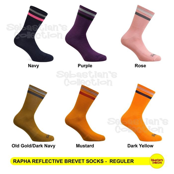 Rapha Reflective Brevet Socks Reguler - Rapha Socks - Kaos Kaki Rapha