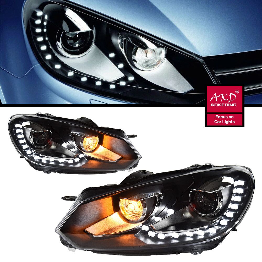 AKD Car Styling For VW Golf 6 Golf6 MK6 R20 Type Head lamp LED