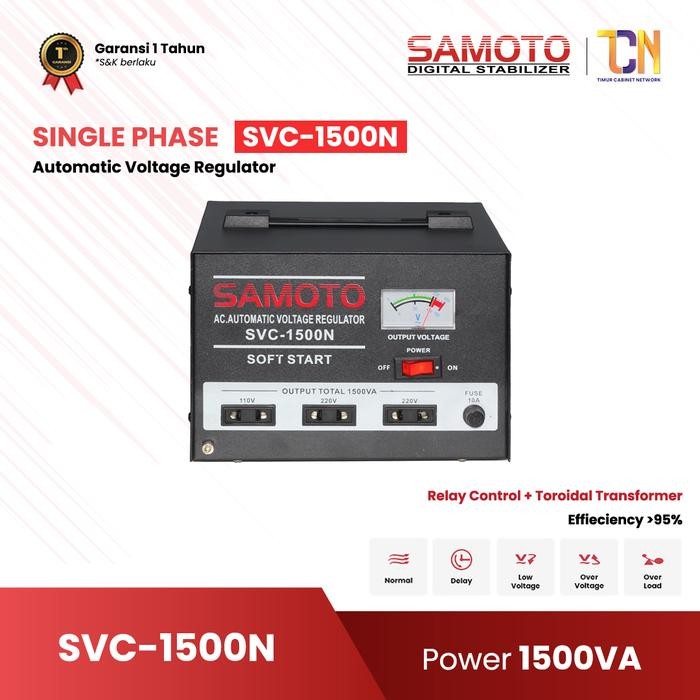 STABILIZER SERVOMOTOR 1500N 1500VA PC KOMPUTER ELEKTRONIK AUTO VOLT