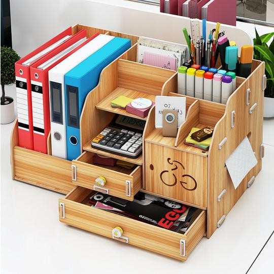 

Kotak Penyimpanan Desktop Rak Penyimpanan Alat Tulis Untuk Kantor