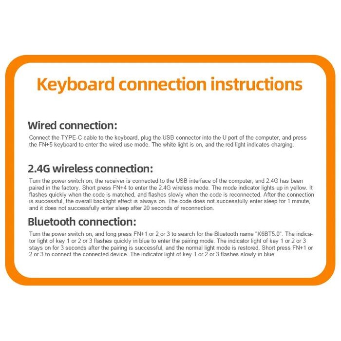 Cuci Gudang K6 100-Key Wireless Mechanical Keyboard Gaming Bluetooth RGB 2.4Ghz PC