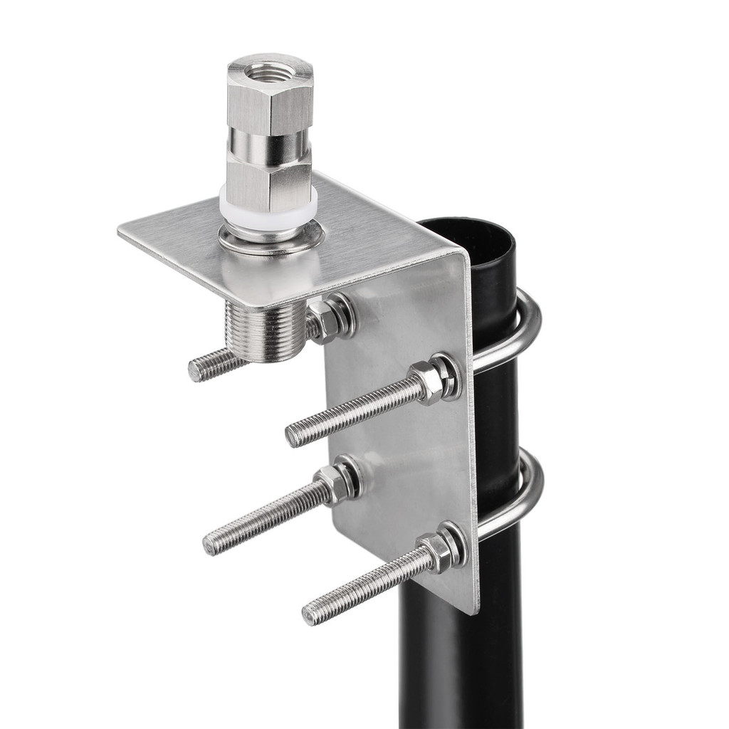 Superbat Anti Rust SO239 to [3/8 x 24] Antenna Adapter U Bolt Pole Mount for Ham UHF VHF CB Cellular