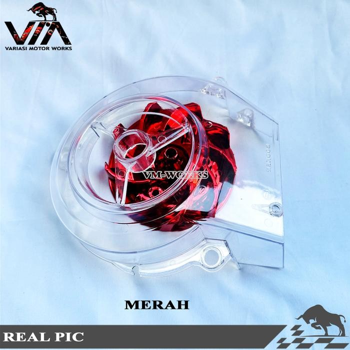 Tutup Kipas Bening Plus Kipas Motor Yamaha Mio Old Mio Spoty Mio Smile Dan Mio Soul Karbu Aksesoris