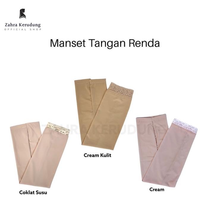(Expert) PREMIUM Manset Tangan Renda Manset Lengan Muslim Wanita Hijab