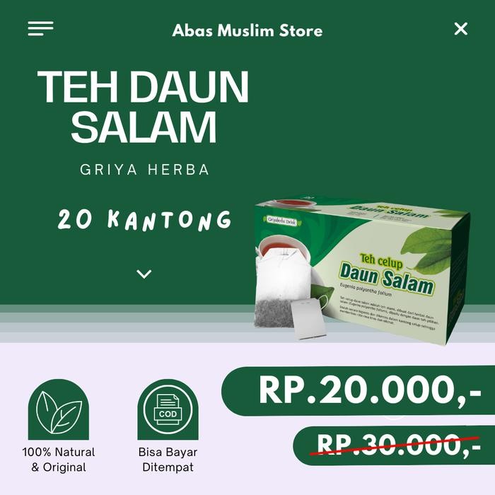 

NWFK Teh Daun Salam Griya Herba Minuman Herbal Celup Isi 20 Kolesterol Maag