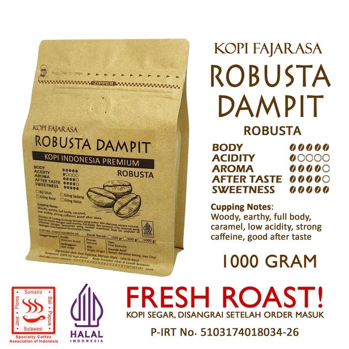 

8SXE Kopi Fajarasa Robusta Dampit Biji Kopi Robusta 1 Kg