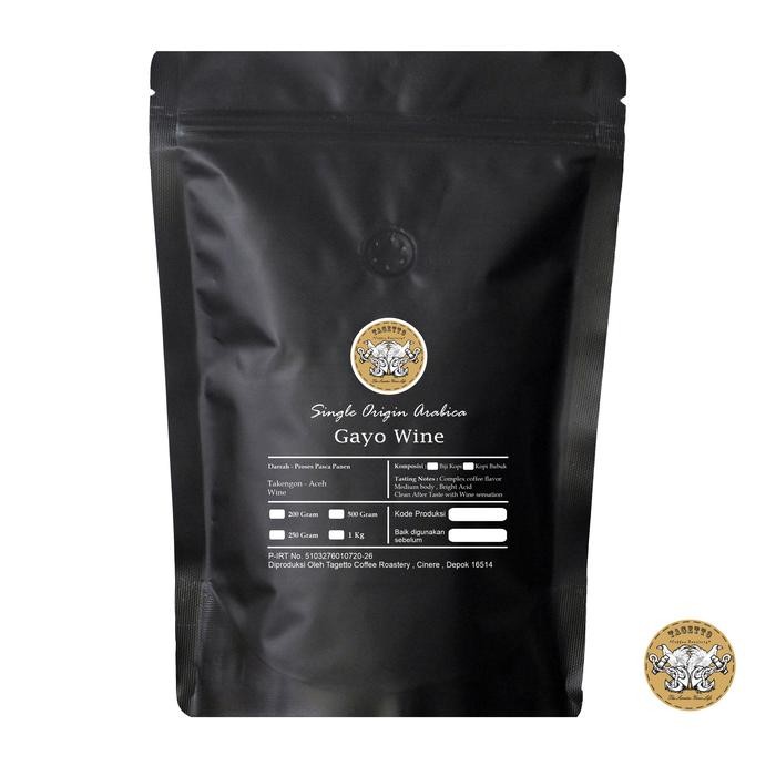

8SXE Biji Kopi Arabika Gayo Wine 500Gr Specialty Arabica Bean Ground Bubuk 500 Gram Tagetto