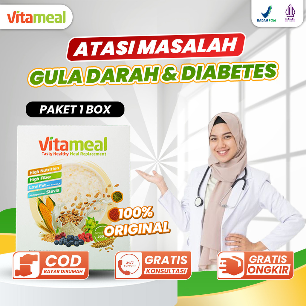 

[ORIGINAL] Sereal Vitameal 1 BOX - Terbukti atasi kebas kesemutan gula darah dan cegah diabetes aman alami tanpa efek samping VETAMEAL GERD