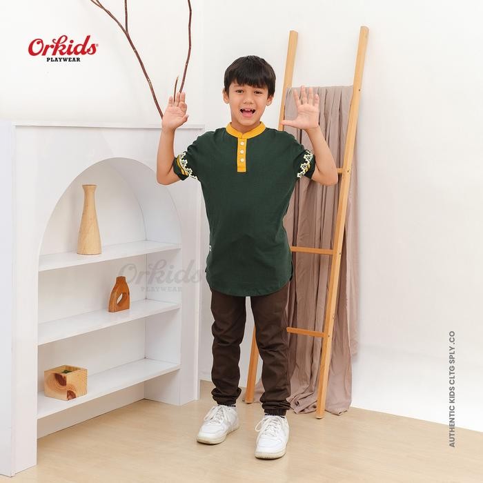 ORKIDS Kurta Anak Laki Laki Kerah Shanghai Koko Anak Haya Baju Kaos