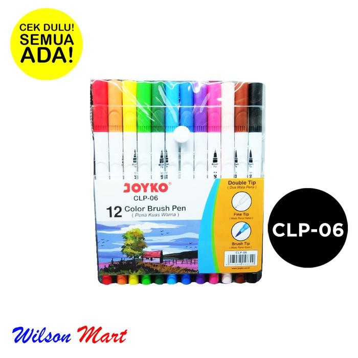 

JOYKO CLP-06 COLOR BRUSH PEN ISI 12 WARNA PENA KUAS WARNA