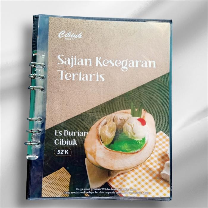 

ORIGINAL buku menu 1 muka binder size a4 READY STOCK