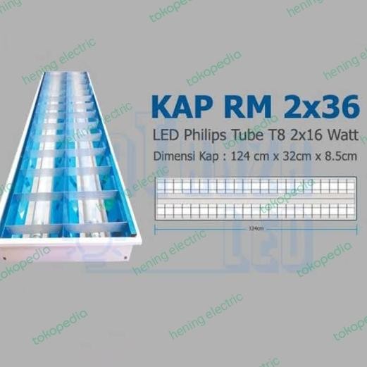 Unik Kap Rm 236 120Cm + Lampu Tl Led 16Wat Philips Ecovit Inbow