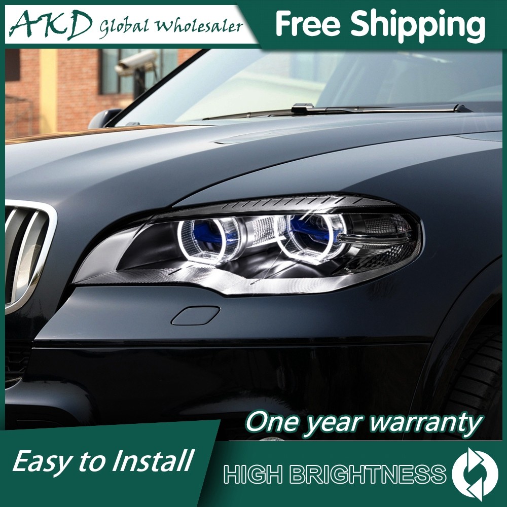 Car For BMW X5 E70 2007-2013 Headlights DRL Hella LED Bi Xenon Bulb