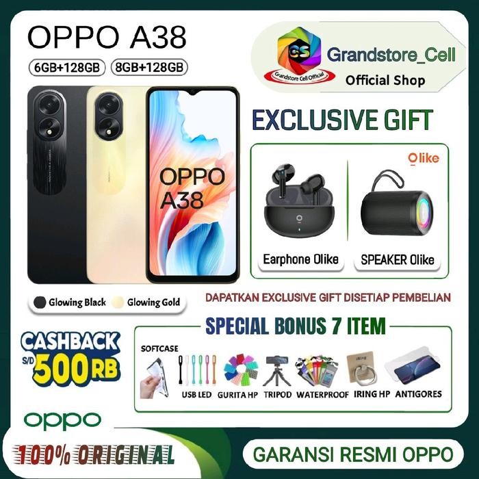 X61_ Oppo A38 Ram 4/128 Gb Oppo A 38 4/128 Garansi Resmi Oppo Indonesia