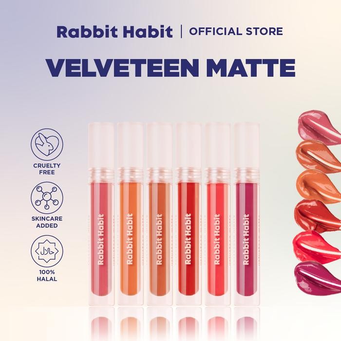 MJFQ Rabbit Habit Velveteen Matte Lip Cream Natural Matte Finish, Smudge-Proof, Vegan &
