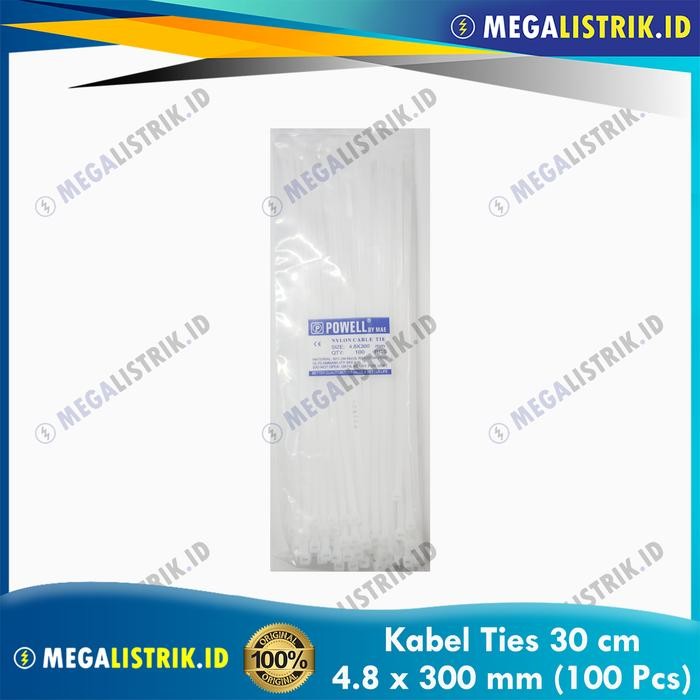 

Super Sale! Powell Kabel / Cable Ties / Tie 30 cm / 4.8 x 300 mm Putih Baru