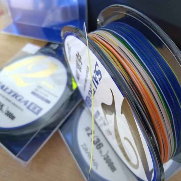 Senar Pancing PE original Daiwa SALTIGA x12 UVF #2 #3 #5 Multi Color