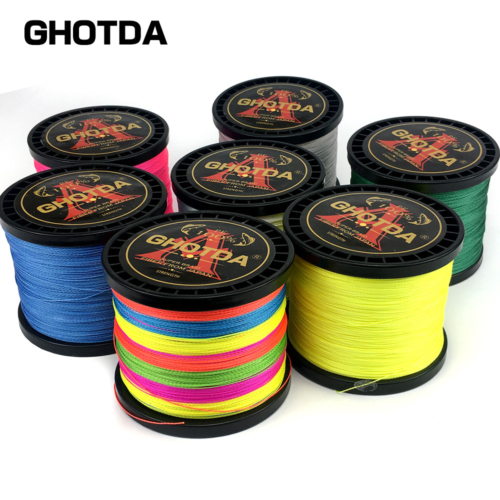 GHOTDA 8 Strands 1000M 500M 300M PE Braided Fishing Line tresse peche