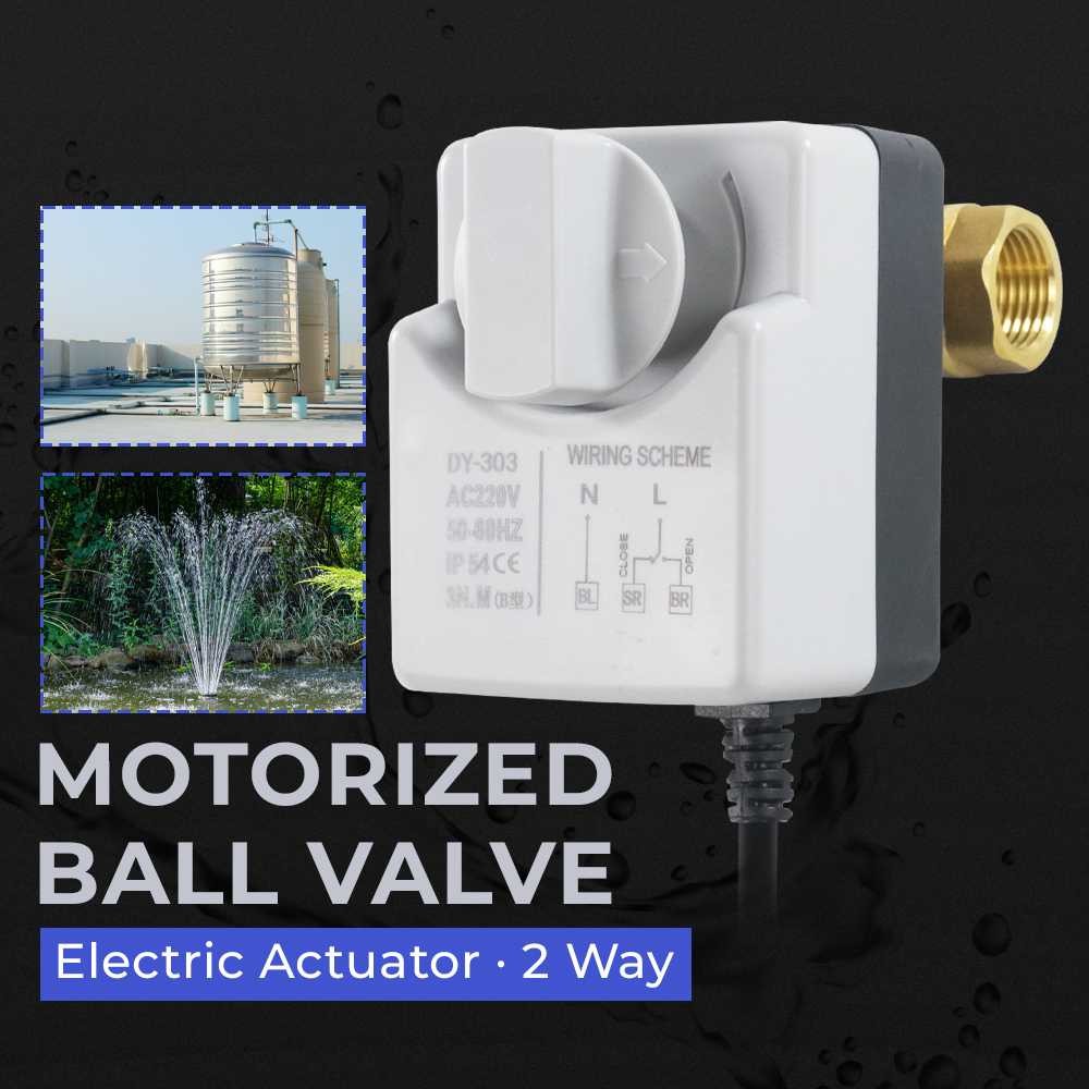 NBCJ Brass Motorized Ball DN15 Valve Type Electric Actuator 2 Way - DY-303