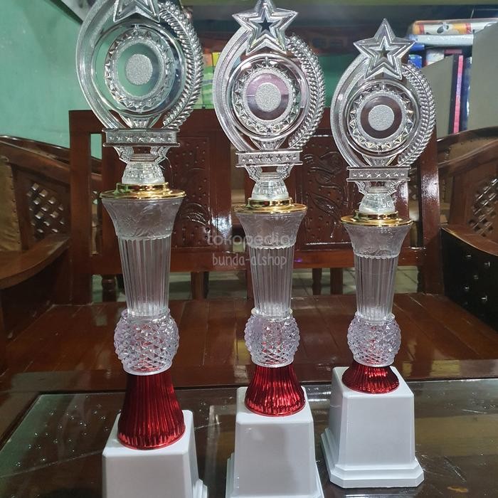 trophy piala tropi set bening kristal mewah *