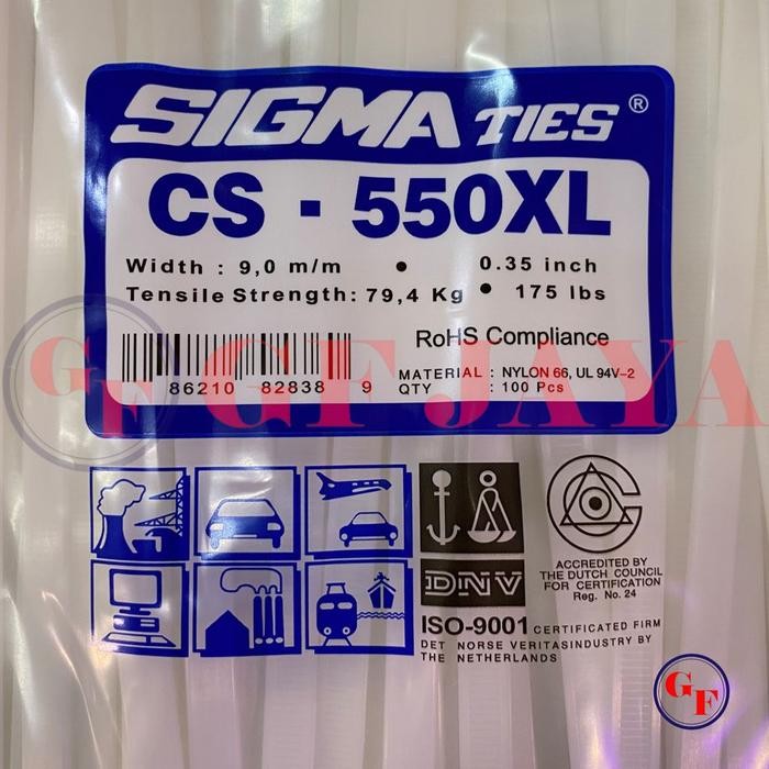 

ASLI Kabel Ties Sigma CS 550XL / 55cm Putih CS550XL Cable Tie White 55 cm READY STOCK