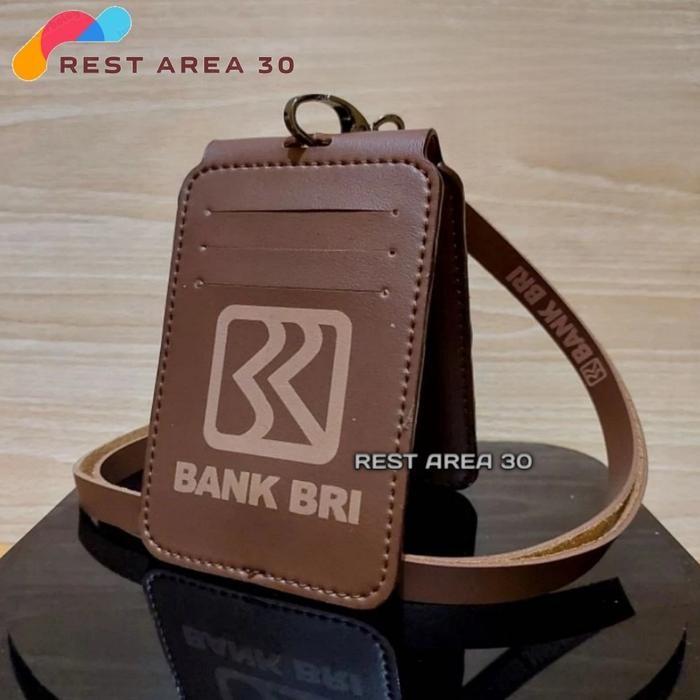 

ID Card Holder Tali Lanyard Name Tag Logo BANK BRI Model Lipat