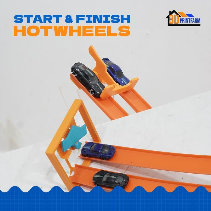 custom simple start gate hotwheels diecast track pintu setar 3d print kode 101