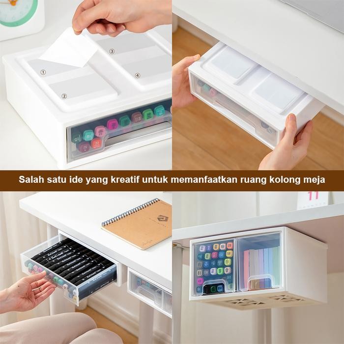 

Oxihom Laci Lemari Plastik Susun Kotak Penyimpanan Transparant